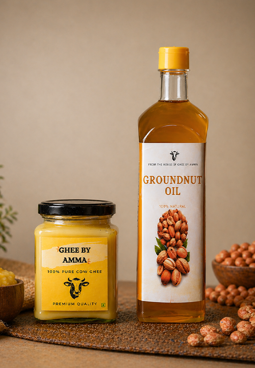 The Daily Starter - Ghee 250ml + Groundnut Oil 500ml